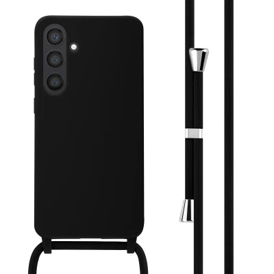 Afbeelding van Samsung Galaxy S24 Plus Hoesje Siliconen en TPU (zacht) iMoshion Softcase/Koordhoesje/Backcover Zwart Telefoonhoesje