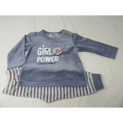 Afbeelding van Wiplala Jen &amp; James Pyjama Velour Girl power 2 jaar 92