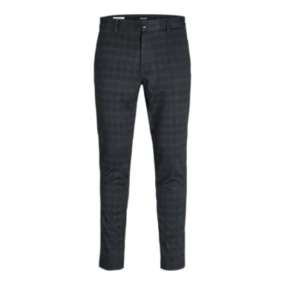 Afbeelding van JACK &amp; JONES Jpstmarco Jjcooper Structure Chino Sn Chinobroek voor heren, zwart/detail: check, 27W x 32L