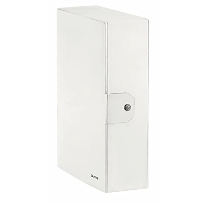 Afbeelding van Leitz, Container, toetsensluiting, geplastificeerd karton, formaat 25 x 35, WOW Dorso 10 cm wit metallic