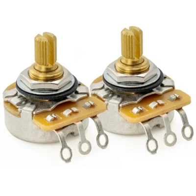 Afbeelding van CTS 450G A250K Logaritmische Potmeter Messing Short Split Shaft 1/4 Inch 10% voor Elektrische Gitaar Basgitaar(Set van 2)