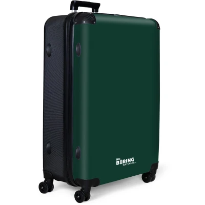 Afbeelding van NoBoringSuitcases.com® Koffer groot Reiskoffer lichtgewicht Donker groen Effen Rolkoffer met 4 wielen Grote trolley XL 98 liter bagage