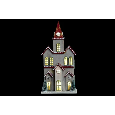 Afbeelding van Kerstversiering DKD Home Decor Huis MDF (13 x 8 28 cm) (2 Stuks)