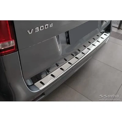 Afbeelding van Avisa RVS Achterbumperprotector voor Mercedes Vito / V Klasse 2014 2019 &amp; Facelift (achterklep) &#039;STRONG EDITION&#039;