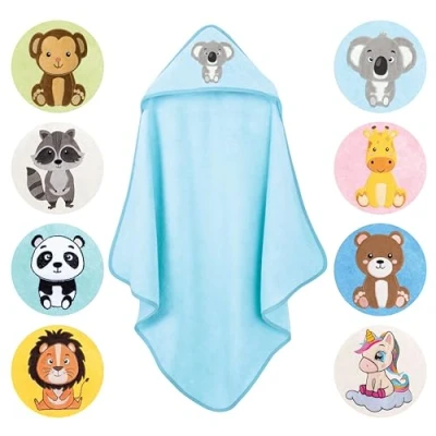 Afbeelding van LAYNENBURG Premium handdoek met kap baby badhanddoek van 100% katoen OEKO TEX voor pasgeborenen &amp; kinderen meisjes jongens (koala 80x80cm)