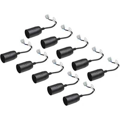 Afbeelding van Meister Renovatiefitting E27 zwart 10 stuks voor lampen tot max. 60 watt inclusief trekontlasting &amp; kroonluchters klemmen/plafondlamp bouwwerkzaamheden/bouwfitting/verhuisfitting/7443800,