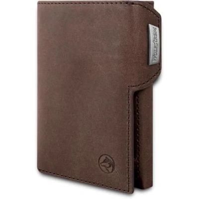 Afbeelding van Wolfstrøm Svente Slim Wallet &#039;Svente&#039; I 11 kaarten mini portemonnee heren klein met muntvak, RFID blocker dames en Credit Card Holder klein, (02) Vintage