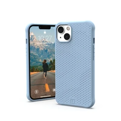 Afbeelding van Apple iPhone 13 Hoesje Siliconen en TPU (zacht) UAG Softcase/Backcover Lichtblauw Telefoonhoesje Shockproof/Valbescherming