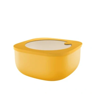 Afbeelding van Guzzini Kitchen Active Design, STORE&amp;MORE BIO, Hermetisch lage bakje voor koelkast/diepvries/magnetron (L) Mangogeel, 19,5 x h9,3 cm 1900 cc 170721236