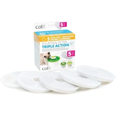 Afbeelding van Catit Triple Action Drinkfontein Waterfilter 43746, 5 Stuks
