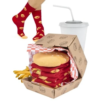Afbeelding van soxo Fast Food Warmte Sokken Heren Cadeau Voor Vrouwen Happy Socks Woman 40 45 Hamburger 1 Paar