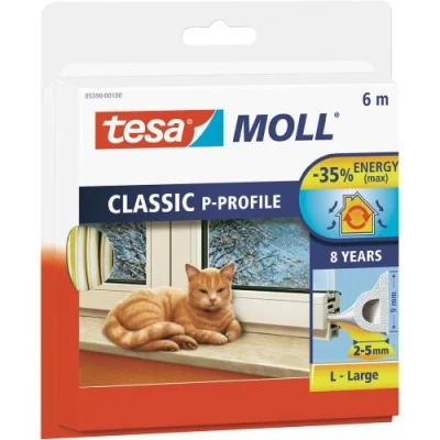 Afbeelding van Tochtstrip Tesa 6 meter (P profiel, Zelfklevend, Bruin)