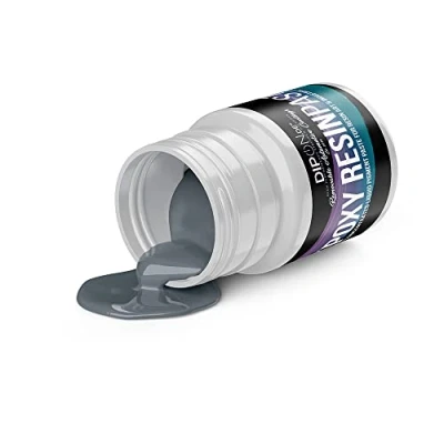 Afbeelding van DIPON.DE HIGH PERFORMANCE LIQUIDS &amp; PIGMENTS epoxyhars epoxy pigment kleurpasta zilvergrijs grijs ca. RAL 7001 professionele sterk gepigmenteerde pasta voor hars polyurethaan kunsthars