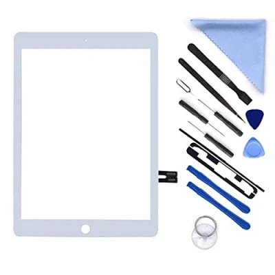 Afbeelding van E Soul White Digitizer Reparatie Kit voor iPad 9.7&quot; 2018 6 6e generatie A1893 A1954 Touch Screen Vervanging (Zonder Home Button, Niet Inclusief LCD) +Vooraf geïnstalleerde lijm + Gereedschap