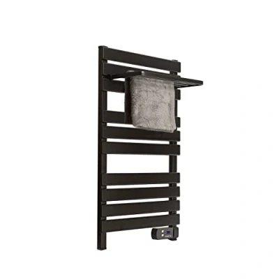 Afbeelding van CREATE Elektrische handdoekverwarmer voor wandmontage met planchetten 500W Zwart WARM TOWEL