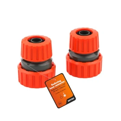 Afbeelding van MIVOS 2 x verloopkoppeling voor slangen van 1/2 inch en 3/4 inch, verloopstuk tuinslang, waterslang, aansluiting (13 mm) tot (19 mm), Made in EU