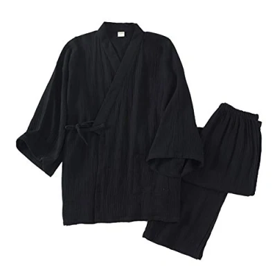 Afbeelding van Un brand Japanse kimono voor heren, losse informele huispyjama, nachtkleding, Kleur35 m, M