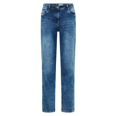 Afbeelding van Street One WIDE Straight leg jeans, Dames, Maat: 28x32, Blau
