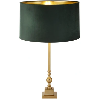 Afbeelding van Searchlight Gouden tafellamp Whitby met groene kap EU81214GR