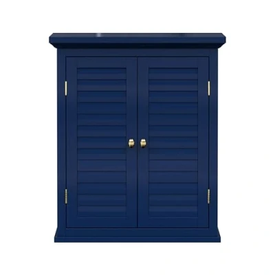 Afbeelding van Teamson Home Glancy Wandkast 2 Deuren Navy Landelijke Stijl