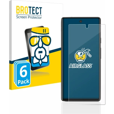 Afbeelding van BROTECT Screenprotector voor Google Pixel 6a Folie Beschermfolie Beschermglas transparant (6 Stuks)