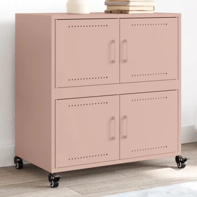 Afbeelding van Dressoir 68,5x39x72 cm koudgewalst staal roze