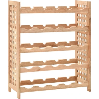 Afbeelding van vidaXL Wijnrek voor 25 flessen 63x25x73 cm massief walnotenhout