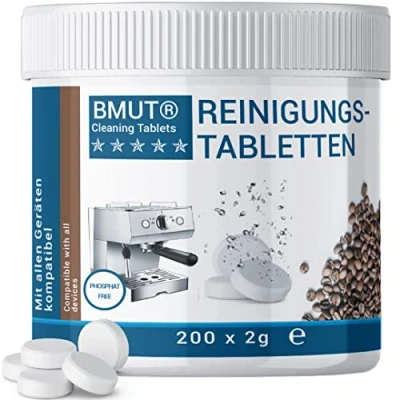 Afbeelding van 200 x 2 g reinigingstabletten voor koffieautomaten, capsulemachines en koffiezetapparaten, zeer effectieve alle fabrikanten