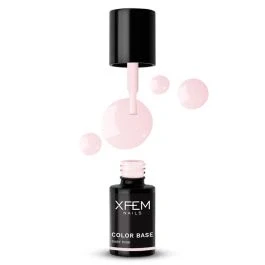 Afbeelding van XFEM UV/LED Hybrid Gellak Base No.1 6ml. #Baby Pink Roze Glanzend Top en/of basecoat