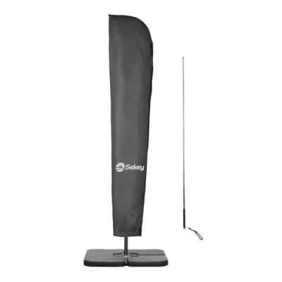 Afbeelding van Sekey Beschermhoes voor zweefparasol, afdekhoes parasol, 265 x 48/70 cm, 100% waterdicht polyester, uv bestendig