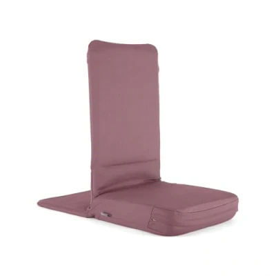 Afbeelding van Bodhi Mandir Vloerstoel, meditatiestoel met dik zitkussen, comfortabele vloerstoel gevoerde rugleuning, wasbare overtrek, ideaal voor vrije tijd, yoga en meditatie, paars (Dusty Purple)