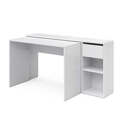 Afbeelding van Vicco Bureau &quot;Ben&quot;, Wit, 145 x 46.4 cm