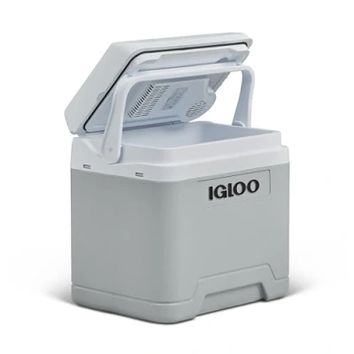 Afbeelding van IGLOO IE24 AC/DC elektrische koelbox, 24 liter, mini koelkast 12/230 aansluiting voor auto, boot en vrije tijd, grijs