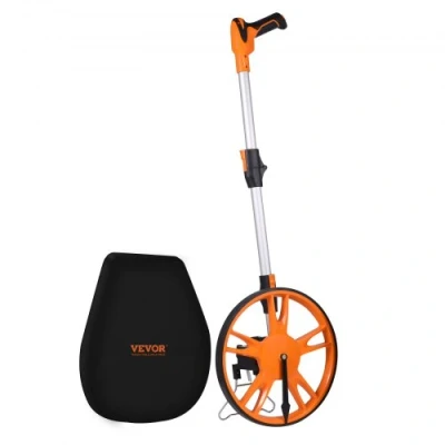 Afbeelding van VEVOR Meetwiel 317,5 mm Afstandsmeter 99999,9 ft inklapbaar Handvat 100 40 cm Mechanisch Tellen in Voeten met Rugzak voor het Meten van Wegen Paden Steen Aarde Gras