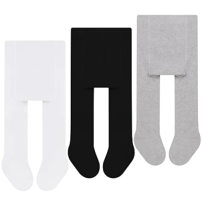 Afbeelding van L&amp;K II 2766 Set van 3 babymaillots voor baby&#039;s, meisjes en jongens, gebreide panty, meerkleurig, 2760E serie, 86 92