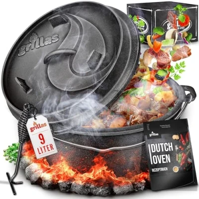 Afbeelding van Grillas Dutch Oven, 9L, BBQ pan, gietijzer, J