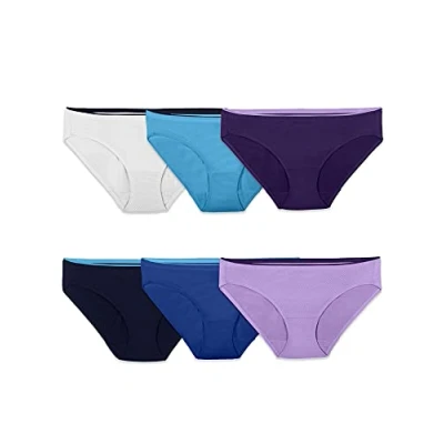 Afbeelding van Fruit of the Loom Ademend damesondergoed, vochtafvoerend houdt je koel en comfortabel, verkrijgbaar in grote maten, Micro Mesh Bikini 6 Pack Kleuren Kunnen Variëren,