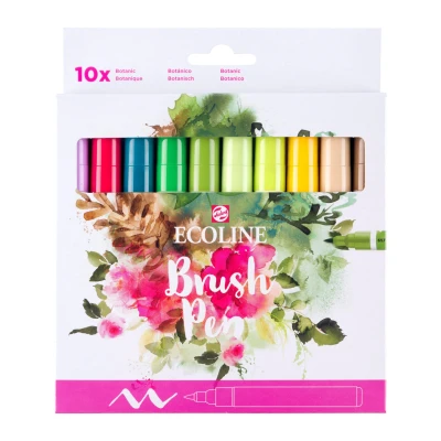Afbeelding van Ecoline Brush Pen set Botanisch 10 colours