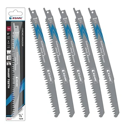 Afbeelding van EZARC R931GS 5 delige reciprozaagbladenset voor hout, 225 mm 5TPI (5 stuks)
