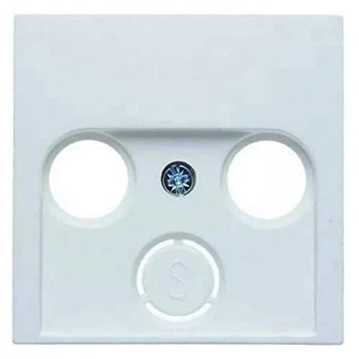 Afbeelding van Berker S1/B3/B7 centraalplaat cai/coax antenne 2 en 3 gaats polarwit glans