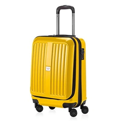 Afbeelding van Hoofdkoffer XBERG koffer hard shell trolley, 55 cm, geel