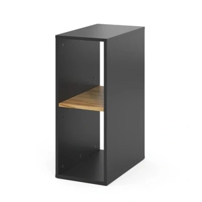 Afbeelding van Vicco TomyPC kast 28.5 x 50 cm 2 compartimenten Antraciet/gouden eik