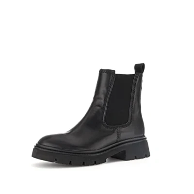 Afbeelding van Gabor Chelsea boots voor dames, uitneembaar voetbed, beste pasvorm, zwart 27, 36 EU