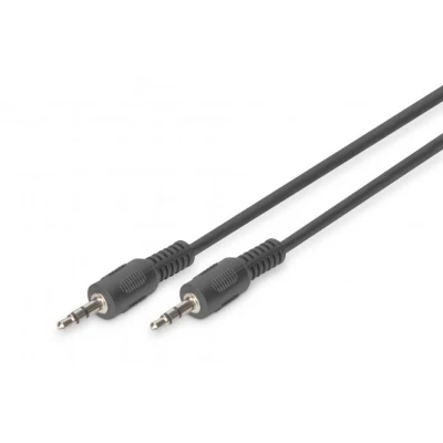 Afbeelding van Digitus AK 510100 015 S Jackplug Audio Aansluitkabel [1x male 3,5 mm 1x mm] 1.50 m Zwart Rond, Onafgeschermd