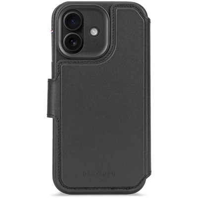 Afbeelding van DECODED 2 in 1 Leren Detachable Wallet Hoesje Geschikt voor iPhone 17 Air Magnetisch Afneembaar met Pasjeshouder Premium ECCO Leer MagSafe Zwart