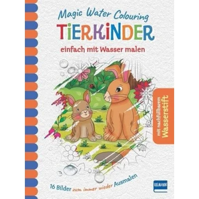 Afbeelding van Magic Water Colouring Tierkinder: einfach mit Wasser malen (16 Wassermalbilder + Wassertankstift)
