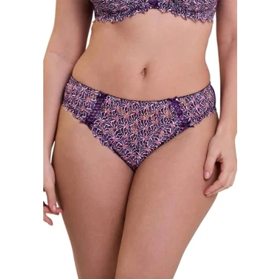 Afbeelding van SANS COMPLEXE Slip met bedrukte kant Arum mozaïek paars, Blackberry Graphic Print, 36 38