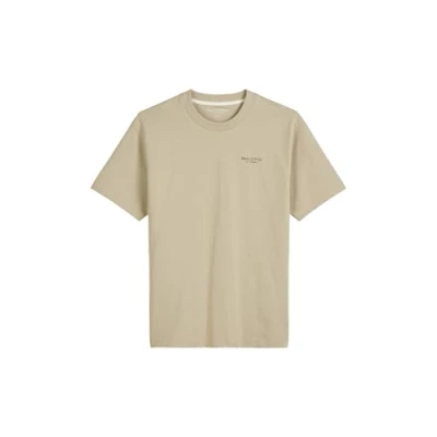 Afbeelding van Marc OPolo heren T shirt met statement print relaxed fit, Pure kasjmier, L