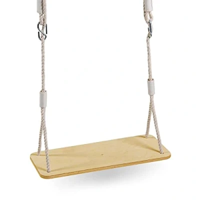 Afbeelding van MAMOI® Baby Schommel Houten Volwassen Binnen Tuin Kinderen Schommelzitje Buiten Zitje Hout tot 100kg! 100% ECO Made in EU