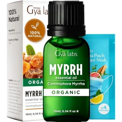 Afbeelding van Gya Labs Mirre Essentiële Olie Bio voor de Huid 100% Pure Therapeutische Kwaliteit Oliën Biologisch Diffuser Biologische Haar, Kaarsen Maken (10ml)